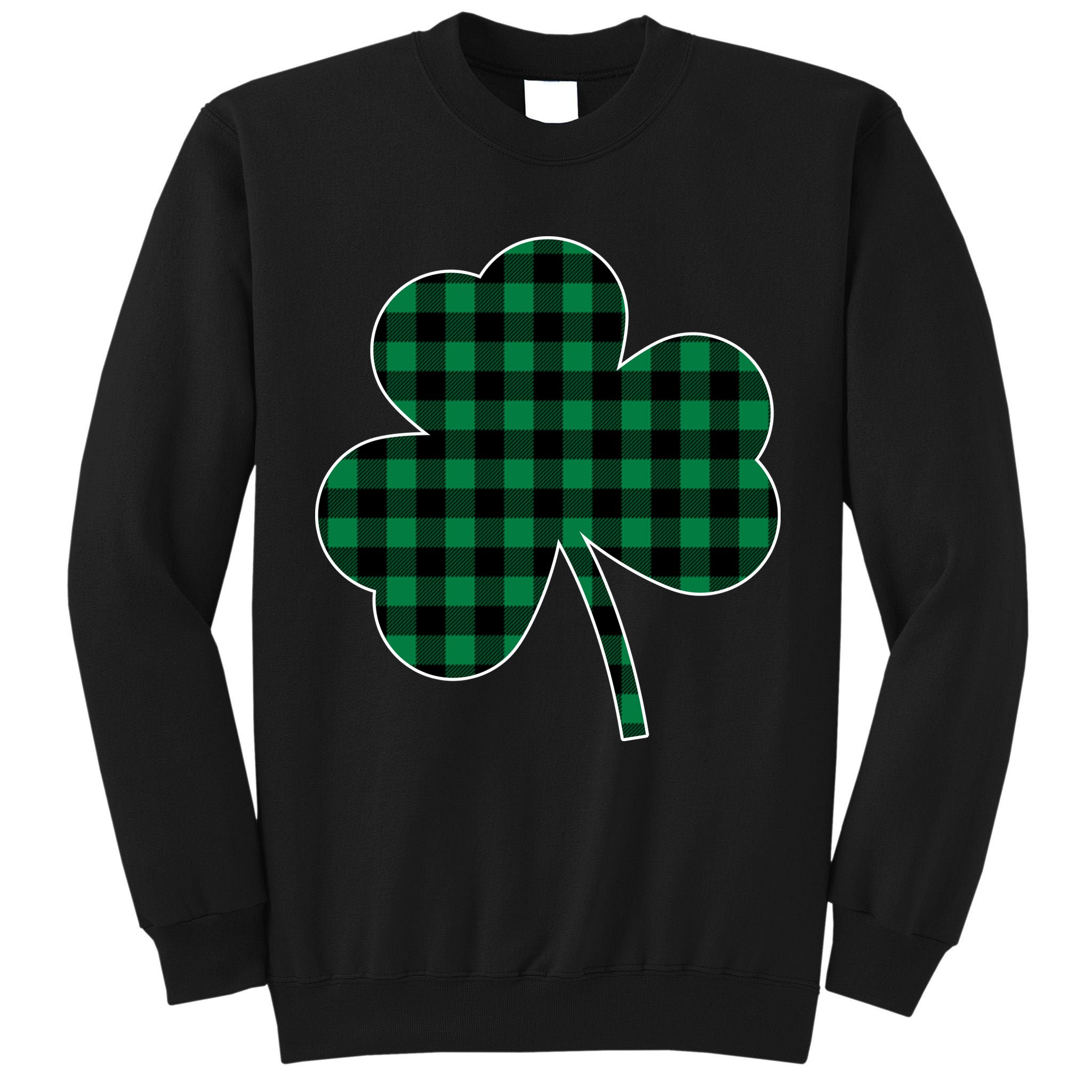 Checkered Irish Clover Leaf Tall Sweatshirt