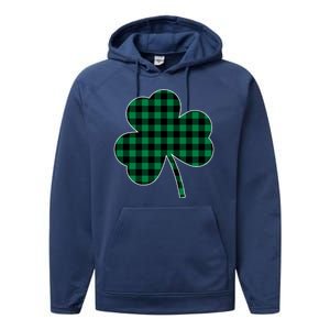 Checkered Irish Clover Leaf Performance Fleece Hoodie