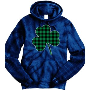 Checkered Irish Clover Leaf Tie Dye Hoodie