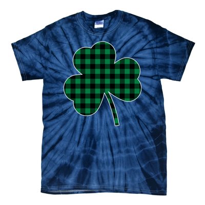 Checkered Irish Clover Leaf Tie-Dye T-Shirt