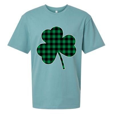 Checkered Irish Clover Leaf Sueded Cloud Jersey T-Shirt