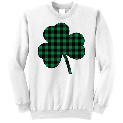 Checkered Irish Clover Leaf Sweatshirt