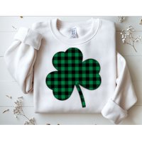 Checkered Irish Clover Leaf Sweatshirt