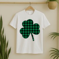 Checkered Irish Clover Leaf T-Shirt