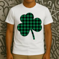 Checkered Irish Clover Leaf T-Shirt