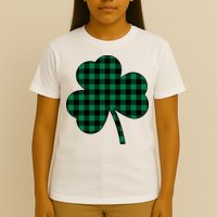 Checkered Irish Clover Leaf T-Shirt