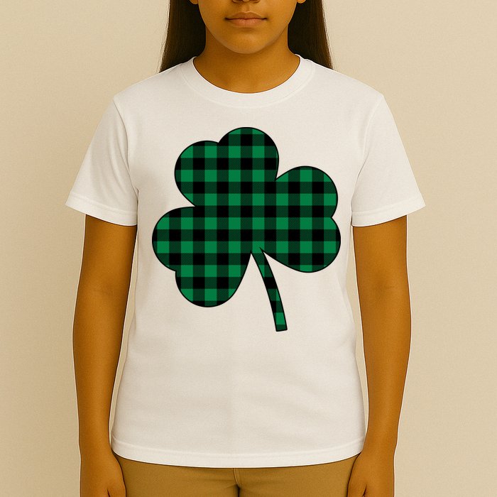 Checkered Irish Clover Leaf T-Shirt