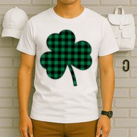 Checkered Irish Clover Leaf T-Shirt