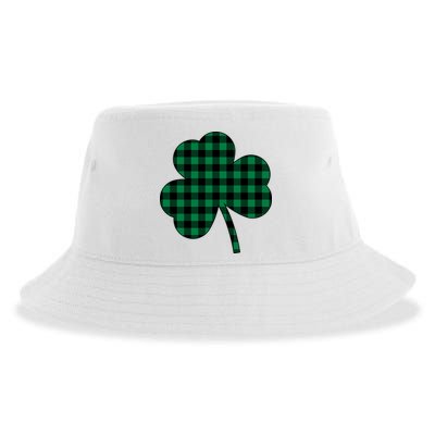 Checkered Irish Clover Leaf Sustainable Bucket Hat