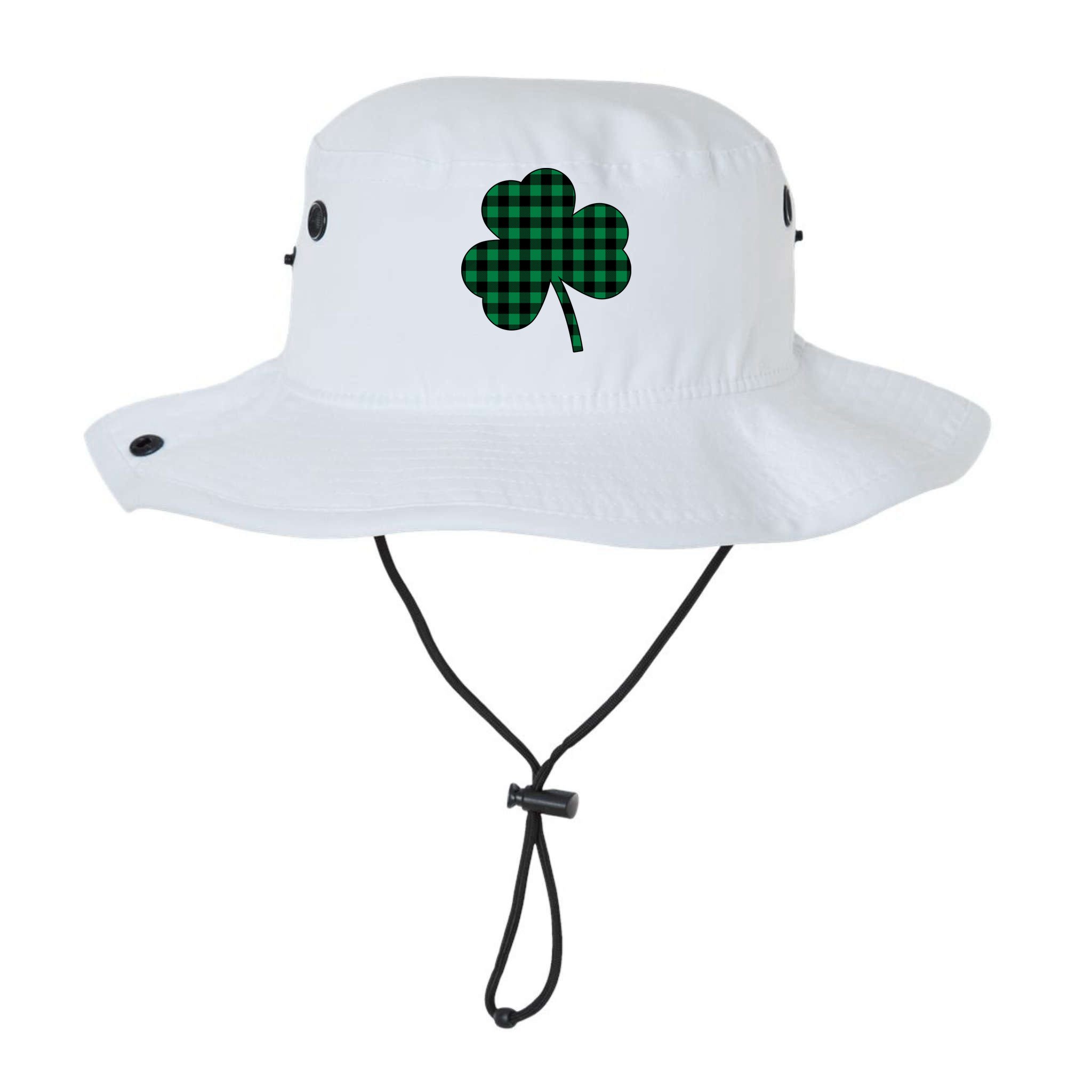 Checkered Irish Clover Leaf Bucket Hat