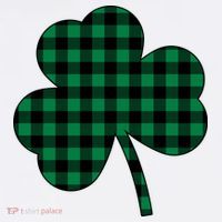 Checkered Irish Clover Leaf 11oz C Handle Ceramic Mug