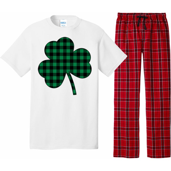 Checkered Irish Clover Leaf Pajama Set