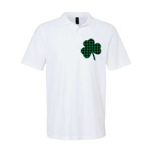 Checkered Irish Clover Leaf Softstyle Adult Sport Polo