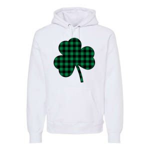 Checkered Irish Clover Leaf Premium Hoodie