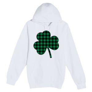 Checkered Irish Clover Leaf Premium Pullover Hoodie