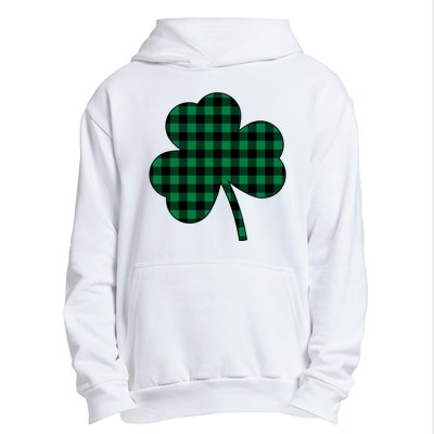 Checkered Irish Clover Leaf Urban Pullover Hoodie