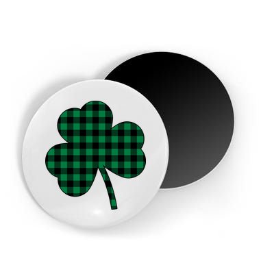 Checkered Irish Clover Leaf Magnet