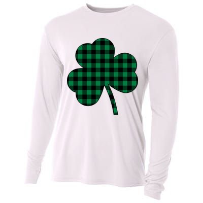 Checkered Irish Clover Leaf Cooling Performance Long Sleeve Crew
