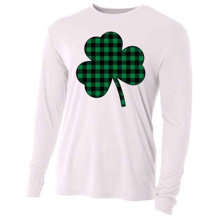 Checkered Irish Clover Leaf Cooling Performance Long Sleeve Crew