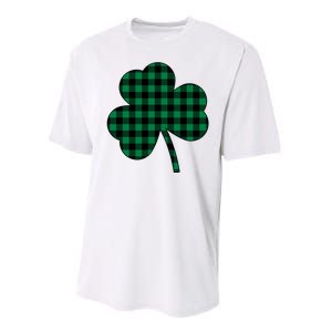 Checkered Irish Clover Leaf Performance Sprint T-Shirt