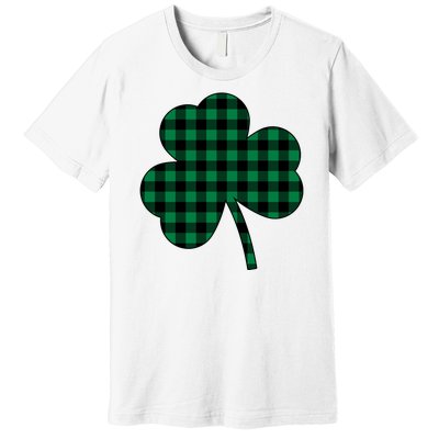 Checkered Irish Clover Leaf Premium T-Shirt