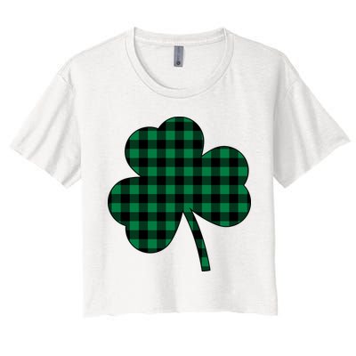 Checkered Irish Clover Leaf Crop Top
