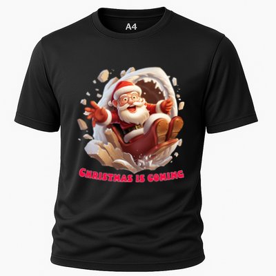 Christmas Is Coming Funny Santa Claus Is Coming To Town Art Meaningful Gift Performance Shirt