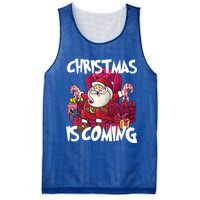 Christmas Is Coming Santa Claus Chistmas Season Gift Mesh Reversible Basketball Jersey Tank