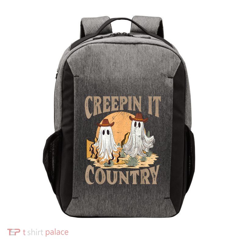 Creepin It Country Funny Halloween Western Cowboy And Cactus Vector Backpack