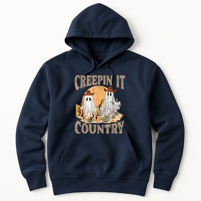Creepin It Country Funny Halloween Western Cowboy And Cactus Hoodie
