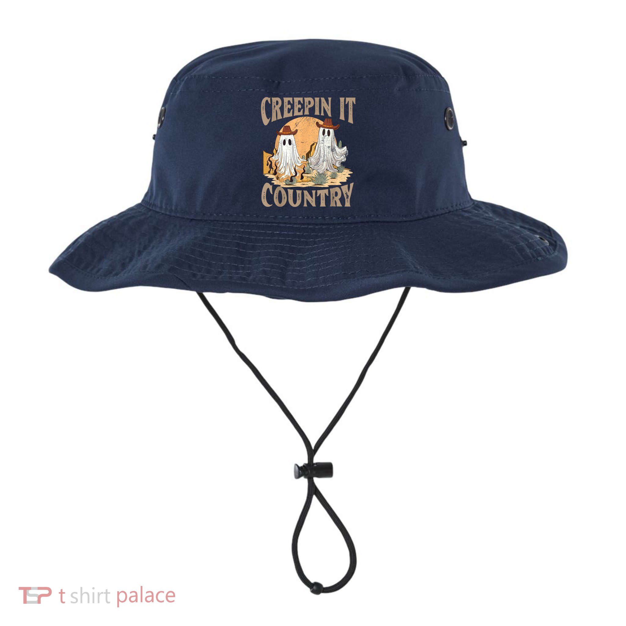 Creepin It Country Funny Halloween Western Cowboy And Cactus Bucket Hat