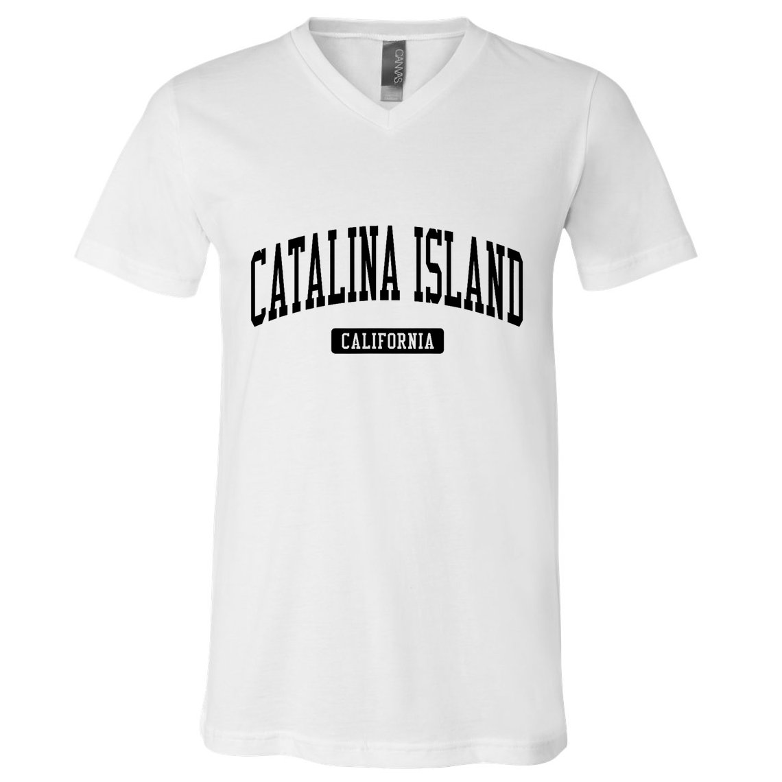 Catalina Island California Ca Vintage Athletic Sports Design V-Neck T-Shirt