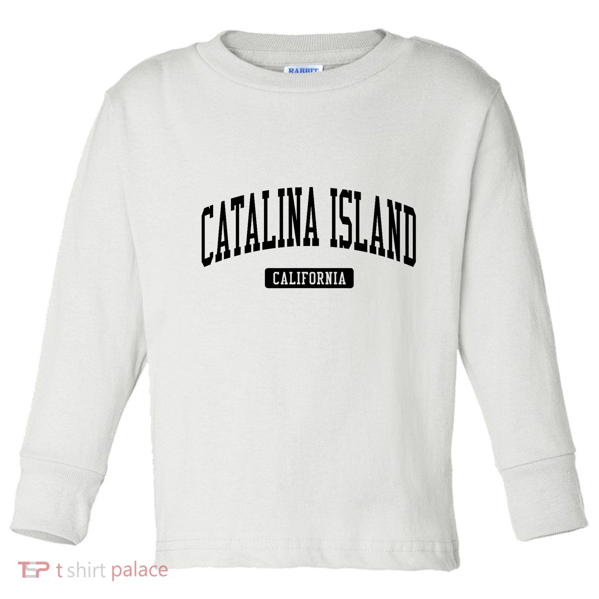 Catalina Island California Ca Vintage Athletic Sports Design Toddler Long Sleeve Shirt