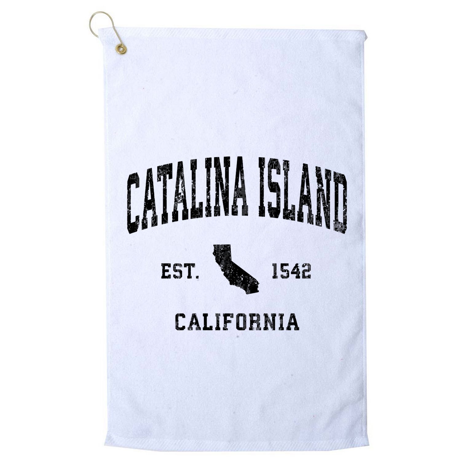 Catalina Island California Ca Vintage Athletic Sports Design Lon Golf Towel