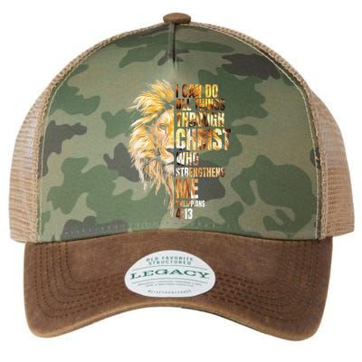 Christian I Can Do All Things Through Christ Lion Faith Legacy Tie Dye Trucker Hat