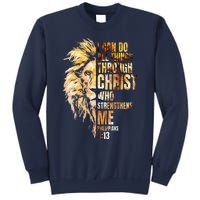 Christian I Can Do All Things Through Christ Lion Faith Sweatshirt