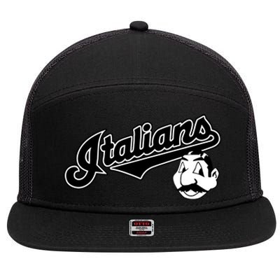 Cleveland Italians 7 Panel Mesh Trucker Snapback Hat