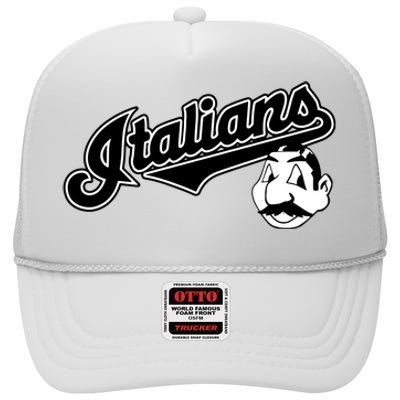 Cleveland Italians High Crown Mesh Back Trucker Hat