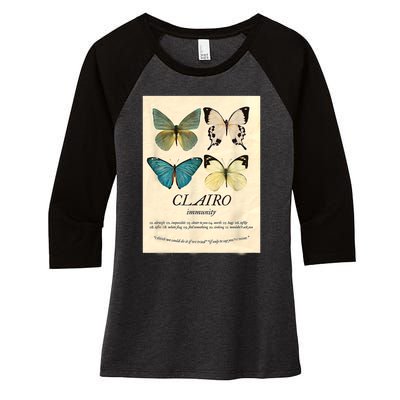 Clairo Immunity Classic Women's Tri-Blend 3/4-Sleeve Raglan Shirt