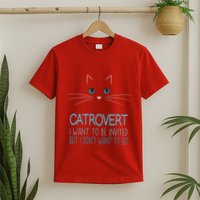 Cute Introvert Cat Lady DonT Want To Go Catrovert T-Shirt