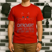 Cute Introvert Cat Lady DonT Want To Go Catrovert T-Shirt