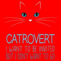 Cute Introvert Cat Lady DonT Want To Go Catrovert T-Shirt