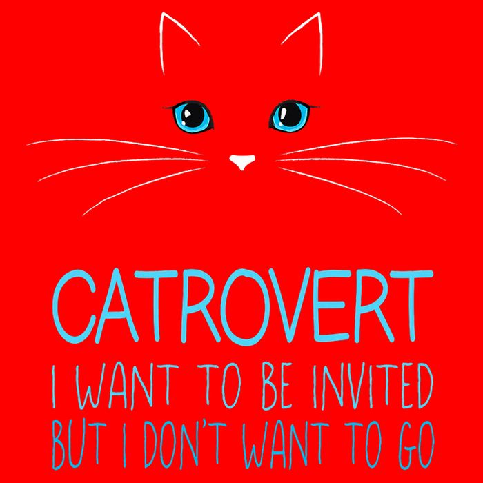 Cute Introvert Cat Lady DonT Want To Go Catrovert T-Shirt