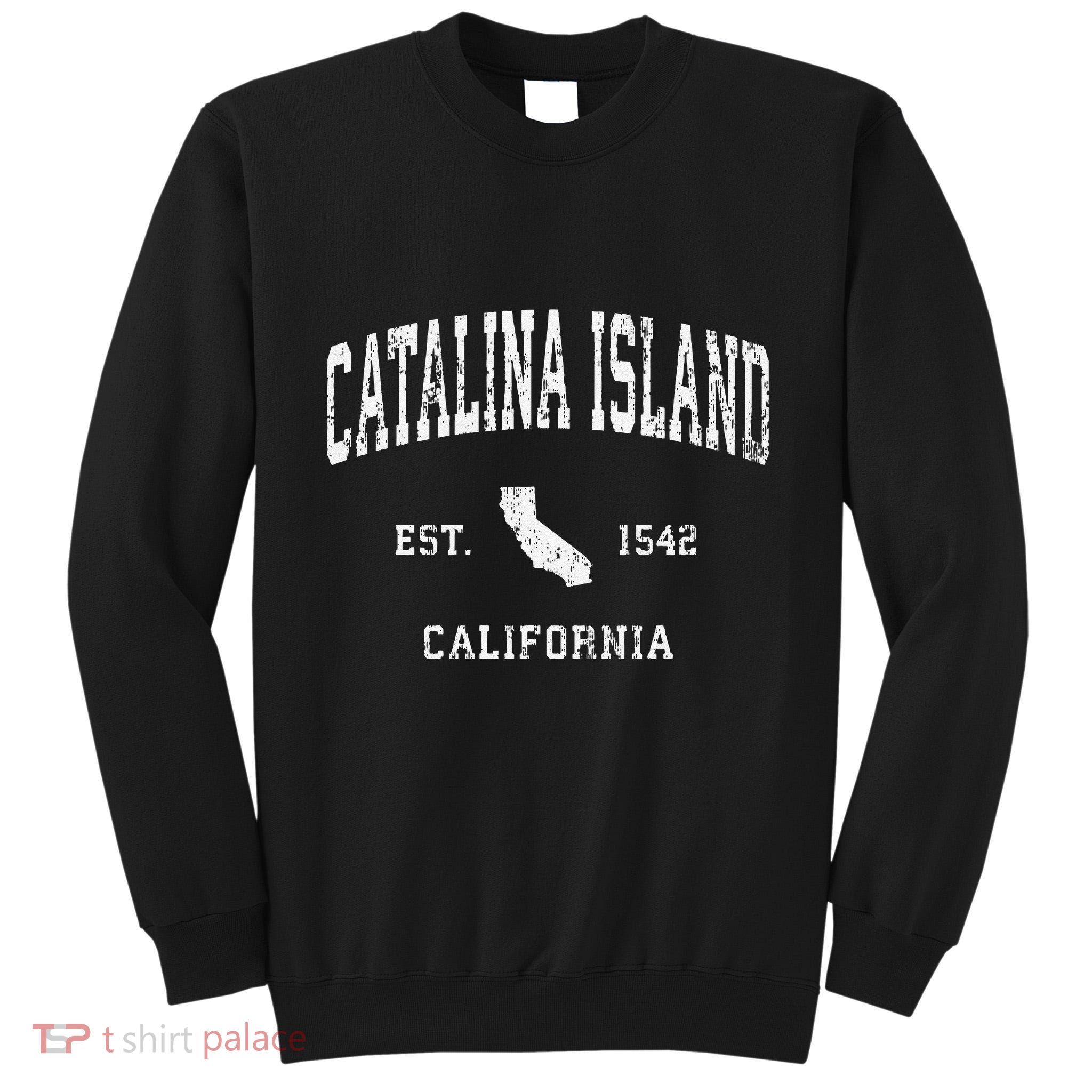Catalina Island California Ca Vintage Athletic Sports Tall Sweatshirt