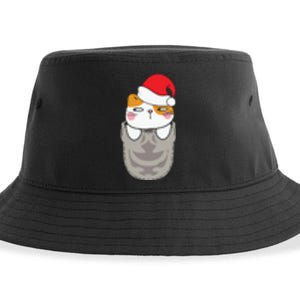 Cats In Christmas Sock Funny Cute Gift Sustainable Bucket Hat