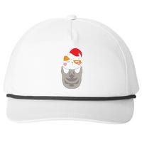 Cats In Christmas Sock Funny Cute Gift Snapback Five-Panel Rope Hat