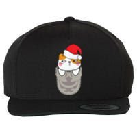 Cats In Christmas Sock Funny Cute Gift Wool Snapback Cap