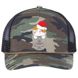 Cats In Christmas Sock Funny Cute Gift Retro Rope Trucker Hat Cap