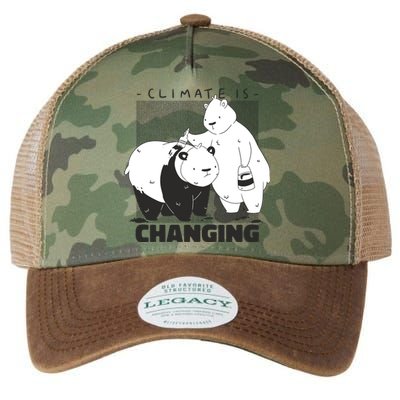 Climate Is Changing Polar Bear Legacy Tie Dye Trucker Hat