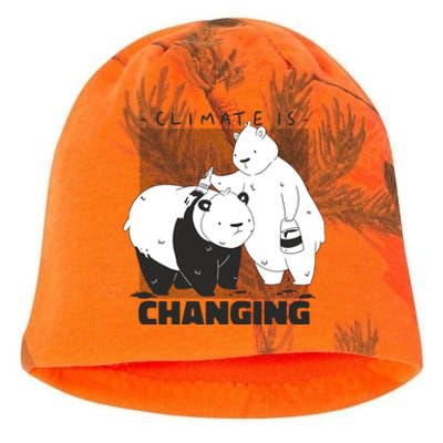 Climate Is Changing Polar Bear Kati - Camo Knit Beanie